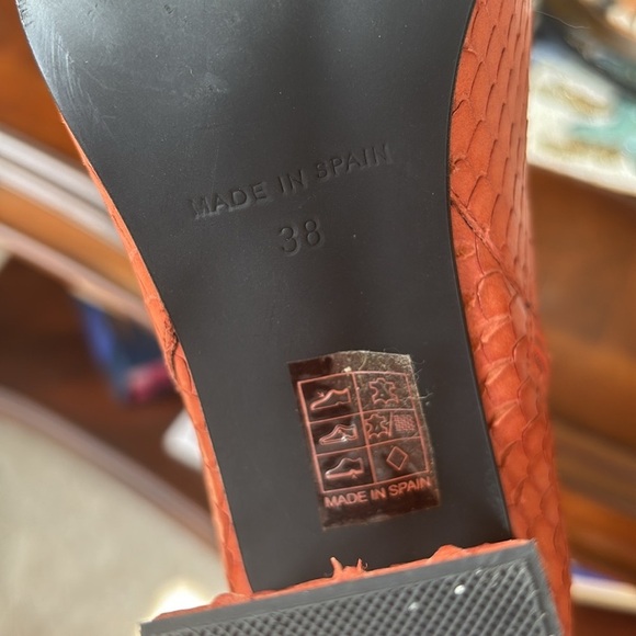 Brand New Farylrobin Anthropologie Genuine Leather Cognac Side Zip Ankle Boot - Picture 15 of 16